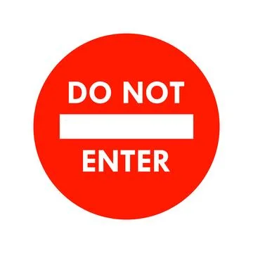 Do not enter isolated round icon. No entry warning symbol vector illustration Stock Illustration