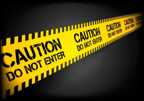 Do Not Enter Line Illustrazione stock