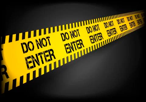 Do Not Enter Line Stock Illustration