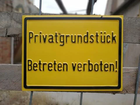 Do not enter, private property, information sign Stock Photos