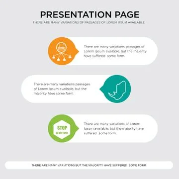 Do not enter, rhino, inclusion presentation design template in orange, green, Stock Illustration