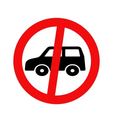 Do Not Enter Road Prohibition Sign Vector Stock Illustration