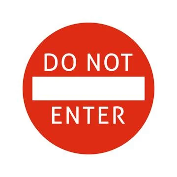 Do Not Enter Road Traffic Sign Isolated Vector Stock Illustration