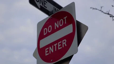 Do not enter Sign Stock Footage 74109060