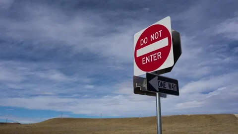 Do Not Enter Sign Stock Footage 263857946