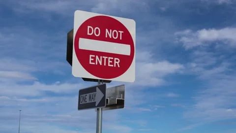 Do Not Enter Sign Stock Footage 263858009
