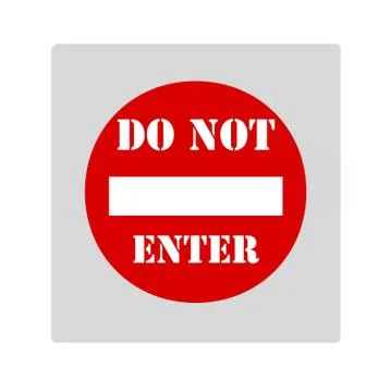 Do not enter sign Stock Illustration