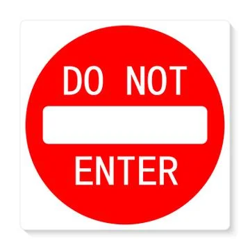 Do not enter sign Stock Illustration