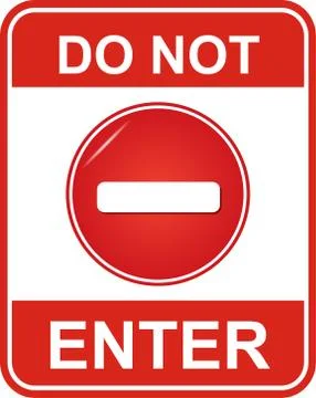 Do not enter sign. Stock Illustration