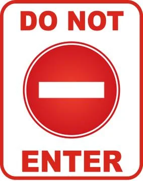 Do not enter sign. Illustrazione stock