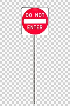 Do not enter sign isolated on transparent background Stock Illustration