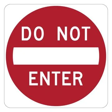 Do not enter sign, R5-1, US road sign Stock Illustration