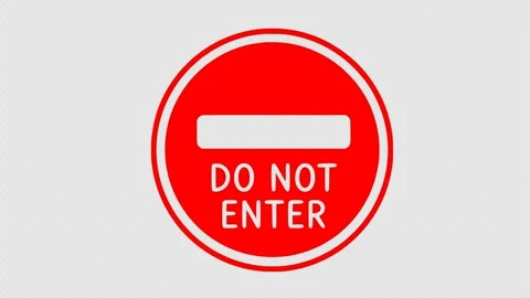 Do not enter sign red green blink alert animation Stock-Footage 346928130