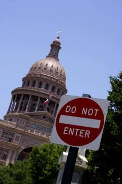 Do not enter State Capitol Austin, Texas Stock Photos