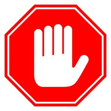 Do not enter stop hand sign vector illustration Stock Illustration