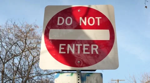 Do not enter street sign 4k Stock Footage 48702002