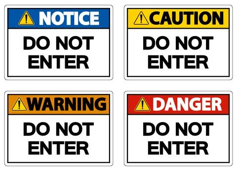 Do Not Enter Symbol On White Background Stock Illustration