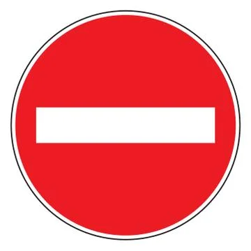 Do not enter traffic sign blank vector Stock Illustration