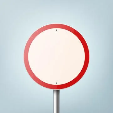 Do Not Enter. Vector White and Red Round Glossy Prohibition Stop Sign - Warning Ilustración de archivo