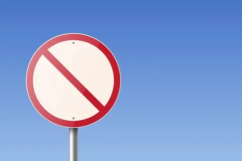 Do Not Enter. Vector White and Red Round Glossy Prohibition Stop Sign - Warning Ilustración de archivo