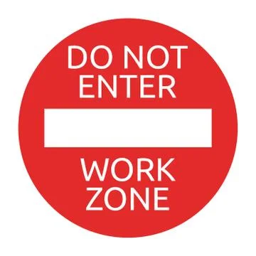 Do not enter warning Stock Illustration