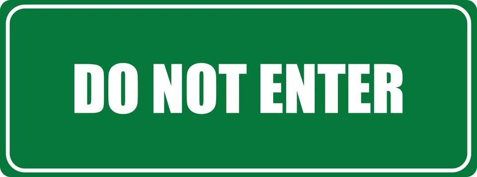 Do not enter without permission icon , No Entry, Prohibited Stock Illustration