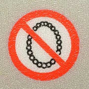 Do not false teeth sign Stock Photos