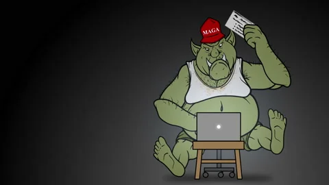 Do Not Feed the Right Wing Trolls Animation Off Center Stock Footage 138326820