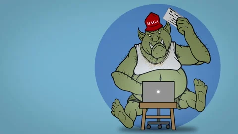 Do Not Feed the Right Wing Trolls Animation Stock Footage 138326972