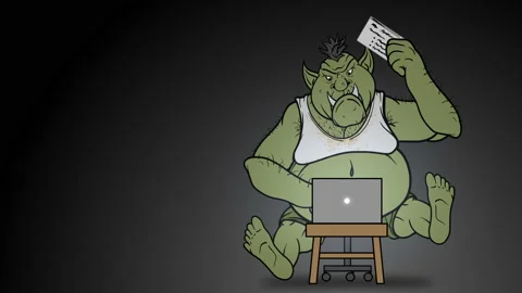 Do Not Feed the Trolls Animation Off Center Stock Footage 138327018