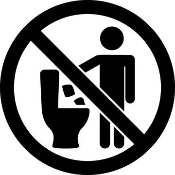Do Not Flush Warning Sign Vector Stock Illustration