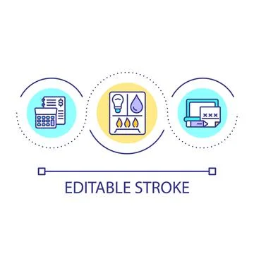 Do not forget about regular payments loop concept icon Stock Illustration