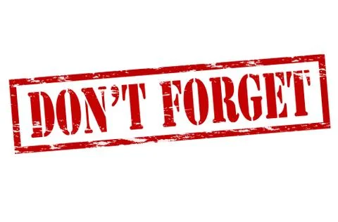 Do not forget Stock Illustration