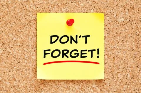 Do Not Forget Reminder Remember Concept Stock Photos