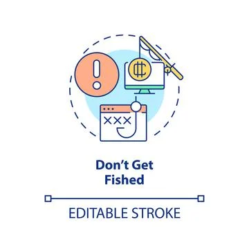 Do not get fished concept icon Illustrazione stock