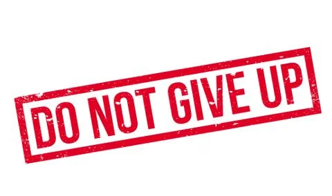 Do Not Give Up rubber stamp 스톡 일러스트
