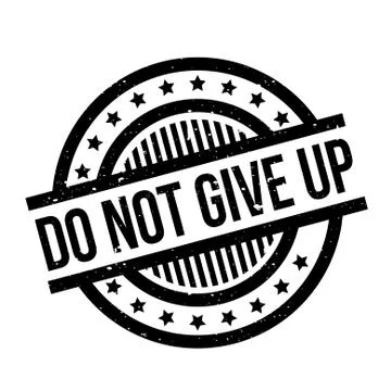 Do Not Give Up rubber stamp 스톡 일러스트