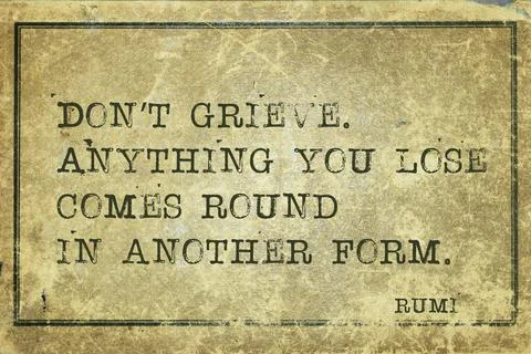 Do not grieve Rumi Stock Illustration
