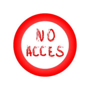 Do not have access Stock Illustration