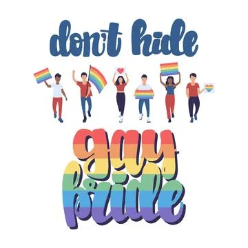 Do not Hide Gay Pride Stock Illustration