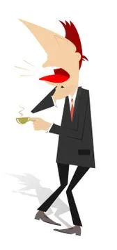 Do not hurry when you are eating Stock Illustration