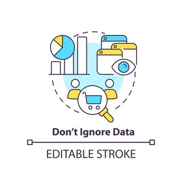 Do not ignore data concept icon イラスト素材