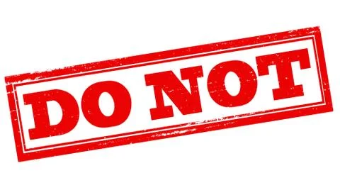 Do not Stock Illustration