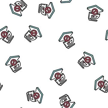 Do not iron fabrics properties vector seamless pattern Illustrazione stock
