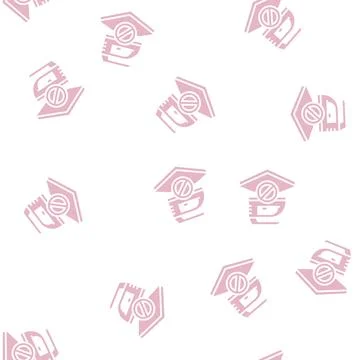 Do not iron fabrics properties glyph seamless pattern Illustrazione stock