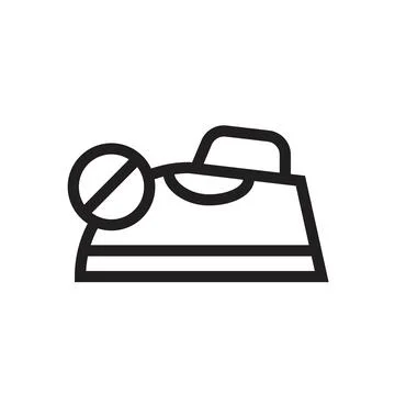 Do Not Iron Icon, Perfect for Laundry and Care Instructions Graphics Stock Illustration