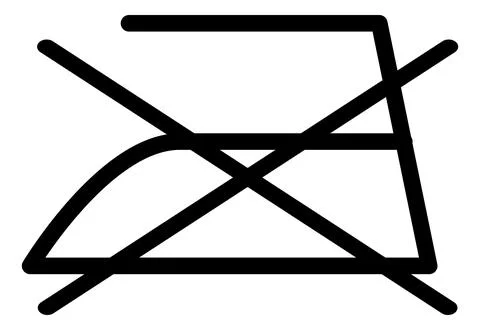 Do not iron, laundry care symbol Stock Illustration