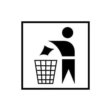 Do Not Litter flat package icon vector Stock Illustration