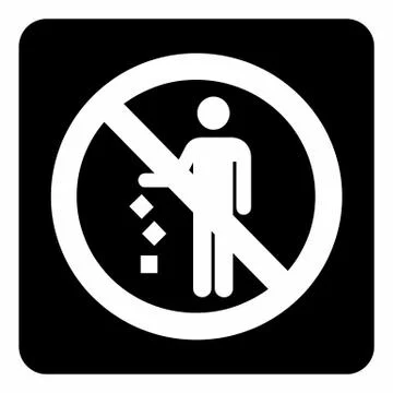 Do not litter icon Stock Illustration