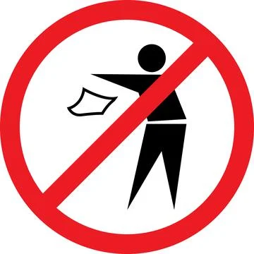 Do not litter sign. Stock Illustration